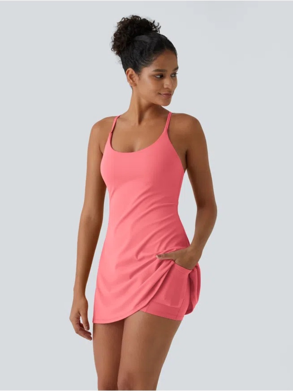 NWT Halara SoftlyZero Plush Crisscross 2-in-1 Active Tennis Dress Size XS